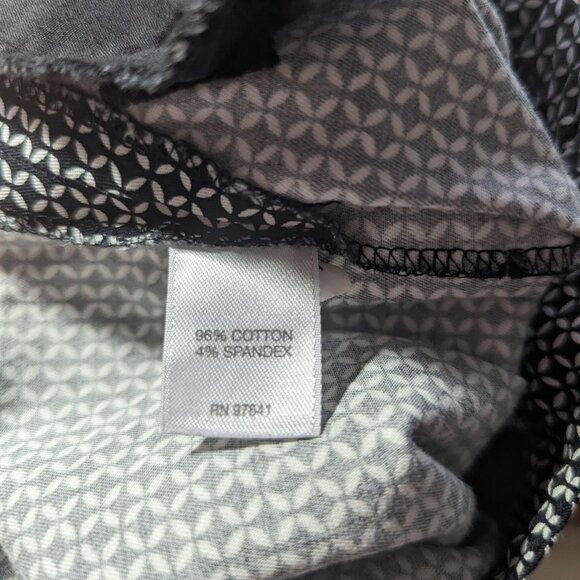 J.Jill Mid Rise Ankle Pants Womens 14 White Black Geometric Smart Casual Pixie - Picture 4 of 5